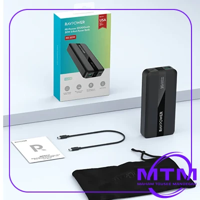 پاوربانک راوپاور مدلRP-PB1235 ظرفیت 20000 میلی آمپر ساعت