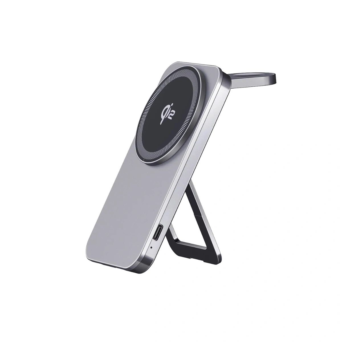 GNMGSTDUOKGY.webp شارژر وایرلس و استند تاشو Magstand Duo گرین لاین - Image 1