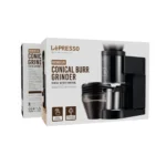 آسیاب قهوه مخروطی و ترازو دیجیتال لپرسو مدل LPCGHY1430BK - Image 4