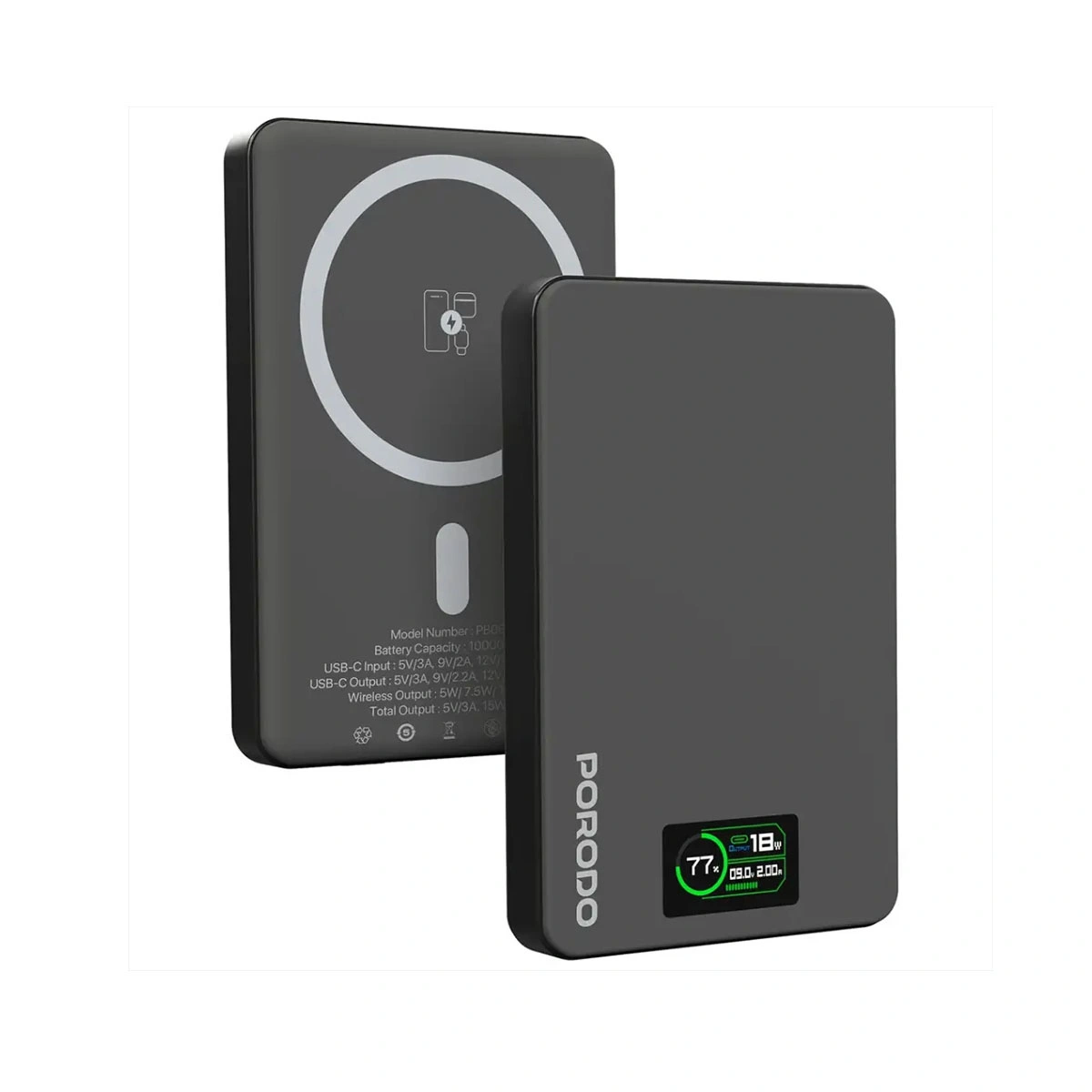 PDPBFCH085DG-1.webp پاور بانک 10000mAh MagSafe پرودو - Image 1