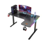 میز گیمینگ Porodo Gaming Xcommand با فیبر کربن مدل PDX122BK